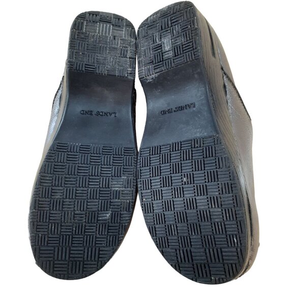 Lands Ends Womens Slip On Round Toe Casual Nursing Clog Shoes Silver Size 9D - Picture 3 of 8